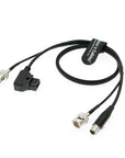 Alvin's Cables TV Logic Monitor Combination Power Cable Mini 4 pin XLR to D-Tap & BNC to BNC 75 Ohm SDI Video Coaxial Cable for F-5A F-10A F-7HS Monitor 60CM