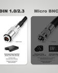 Alvin's Cables BNC Female to DIN 1.0 2.3 Male RG179 Cable 75 Ohm for Blackmagic