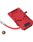Alvins V Mount Battery Plate for DJI Ronin 4D, with Straight 1B 6-Pin Male DC-in Out Put Battery Mounts Plate V Mount Plate for Ronin 4D Long Cable