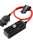 Alvin's Cables Smart D-tap Splitter Cable, Ultra Soft Smart Dtap Male to 4 Port Dtap Female Splitter Hub Power Cable for ARRI RED Teradek SmallHD SmallRig V-Mount|Gold-Mount Battery