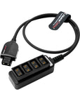 Alvin's Cables Smart D-tap Splitter Cable Ultra Soft Smart Dtap Male to 4 Port Dtap Female Power Supply for V-Mount Camera Battery P-tap Power Hub for ARRI RED Teradek SmallHD SmallRig