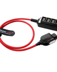 Alvin's Cables Smart D-tap Splitter Cable Ultra Soft Smart Dtap Male to 4 Port Dtap Female Power Supply for V-Mount Camera Battery P-tap Power Hub for ARRI RED Teradek SmallHD SmallRig