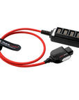 Alvin's Cables Smart D-tap Splitter Cable, Soft Braided Dtap Male to 4 Port Dtap Female Power Cable for ARRI RED Teradek SmallHD SmallRig for V-Mount Battery