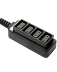 Alvin's Cables Smart D-tap Splitter Cable, Soft Braided Dtap Male to 4 Port Dtap Female Power Cable for ARRI RED Teradek SmallHD SmallRig for V-Mount Battery