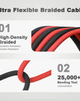 Alvin's Cables Smart D-tap Splitter Cable, Soft Braided Dtap Male to 4 Port Dtap Female Power Cable for ARRI RED Teradek SmallHD SmallRig for V-Mount Battery