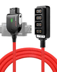 Alvin's Cables Smart D-tap Splitter Cable, Soft Braided Dtap Male to 4 Port Dtap Female Power Cable for ARRI RED Teradek SmallHD SmallRig for V-Mount Battery
