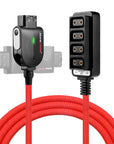 Alvin's Cables Smart D-tap Splitter Cable, Soft Braided Dtap Male to 4 Port Dtap Female Power Cable for ARRI RED Teradek SmallHD SmallRig for V-Mount Battery