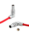 Alvin’s Cables Smart-Dtap to Rotatable Right Angled 0B 2 Pin Male for Blackmagic PYXIS| SmallRig, Ultra-Soft Red Cable, 10cm