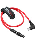 Alvin's Cables Braided USB-C Type-C to 2 Pin 12V Fast Charging Power Cable for Tilta|Teradek|SmallHD|Z-CAM|Blackmagic Pyxis 60cm|24inches, Black