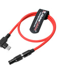 Alvin's Cables Braided USB-C Type-C to 2 Pin 12V Fast Charging Power Cable for Tilta|Teradek|SmallHD|Z-CAM|Blackmagic Pyxis 60cm|24inches, Black