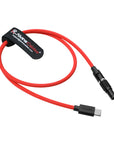 Alvin's Cables Braided USB-C Type-C to 2 Pin 12V Fast Charging Power Cable for Tilta|Teradek|SmallHD|Z-CAM|Blackmagic Pyxis