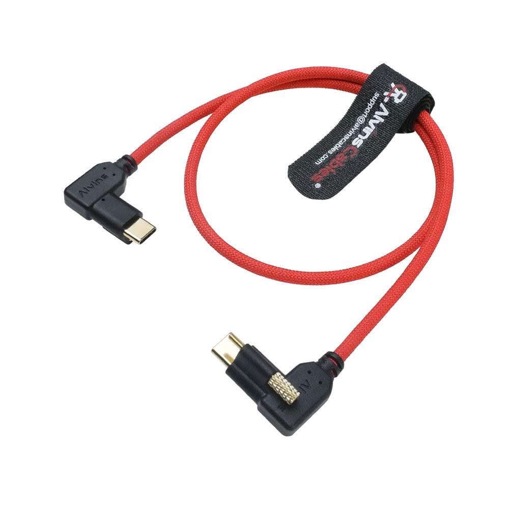 Alvin's Cables Locking USB-C to USB-C Power Cable Ultra-Flexible for Blackmagic Pyxis Monitor,URSA Cine EVF, USB-C 3.2 10Gbps Data Transfer Cable for Blackmagic Micro Studio 4K G2