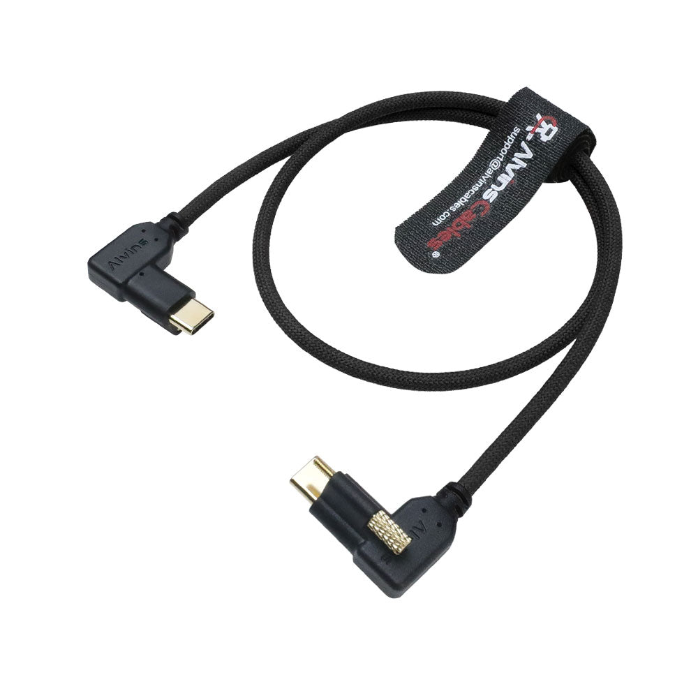 Alvin's Cables Locking USB-C to USB-C Power Cable Ultra-Flexible for Blackmagic Pyxis Monitor,URSA Cine EVF, USB-C 3.2 10Gbps Data Transfer Cable for Blackmagic Micro Studio 4K G2