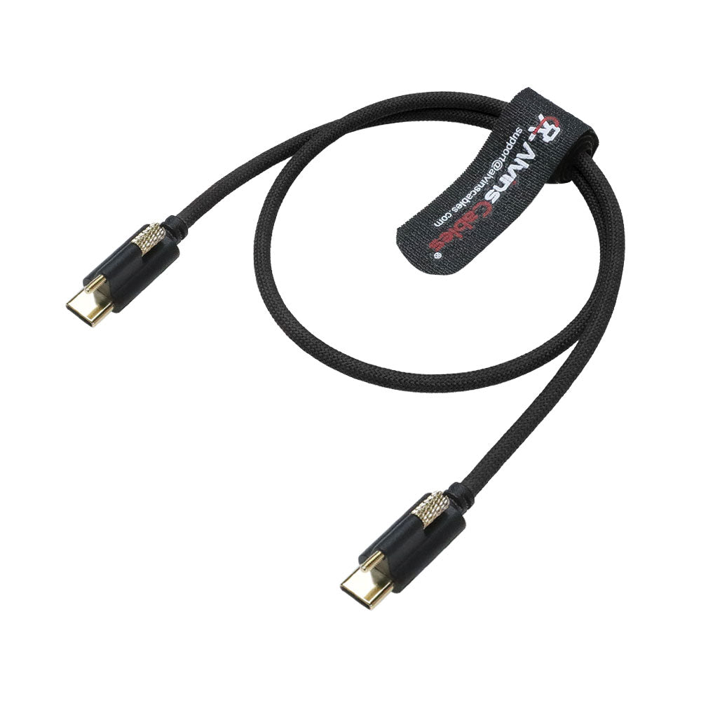 Alvin's Cables Ultra-Flexible Locking USB-C to USB-C Power Cable for Blackmagic Pyxis Monitor, URSA Cine EVF, USB-C 3.2 10Gbps Data Transfer Cable for Blackmagic Pyxis 6K or URSA Cine 12K