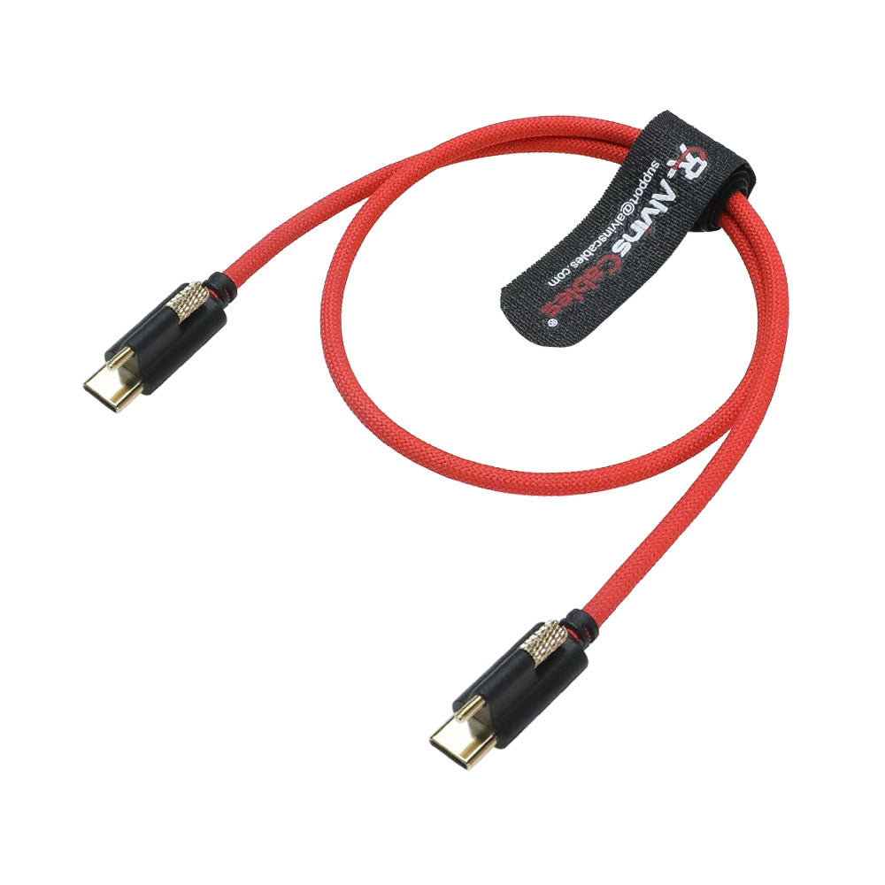 Alvin's Cables Ultra-Flexible Locking USB-C to USB-C Power Cable for Blackmagic Pyxis Monitor, URSA Cine EVF, USB-C 3.2 10Gbps Data Transfer Cable for Blackmagic Pyxis 6K or URSA Cine 12K
