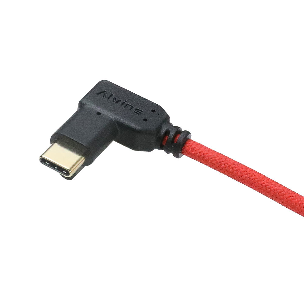 Alvin's Cables Locking USB-C to USB-C Power Cable Ultra-Flexible for Blackmagic Pyxis Monitor,URSA Cine EVF, USB-C 3.2 10Gbps Data Transfer Cable for Blackmagic Micro Studio 4K G2