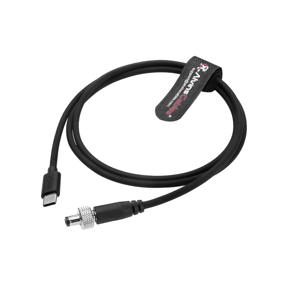 Alvin's Cables PD Type-C to Locking DC 5.5×2.5mm Fast Charging Power Cable for Atomos Ninja V, SmallHD 702 Touch Monitor 1M/39.4inches
