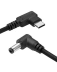 Alvin's Cables Right Angle USB-C Type-C PD to DC Power Cable PD Charging Cable for Blackmagic Video Assist Monitor 30CM/11.8 inches