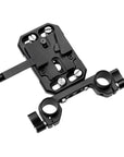 Alvins V-Mount Battery Plate with Dual 15mm Rod Clamps, V Lock Battery Mounting Plate for Sony Canon ARRI RED Panasonic Nikon Camera Power Supply, Quick Release Set