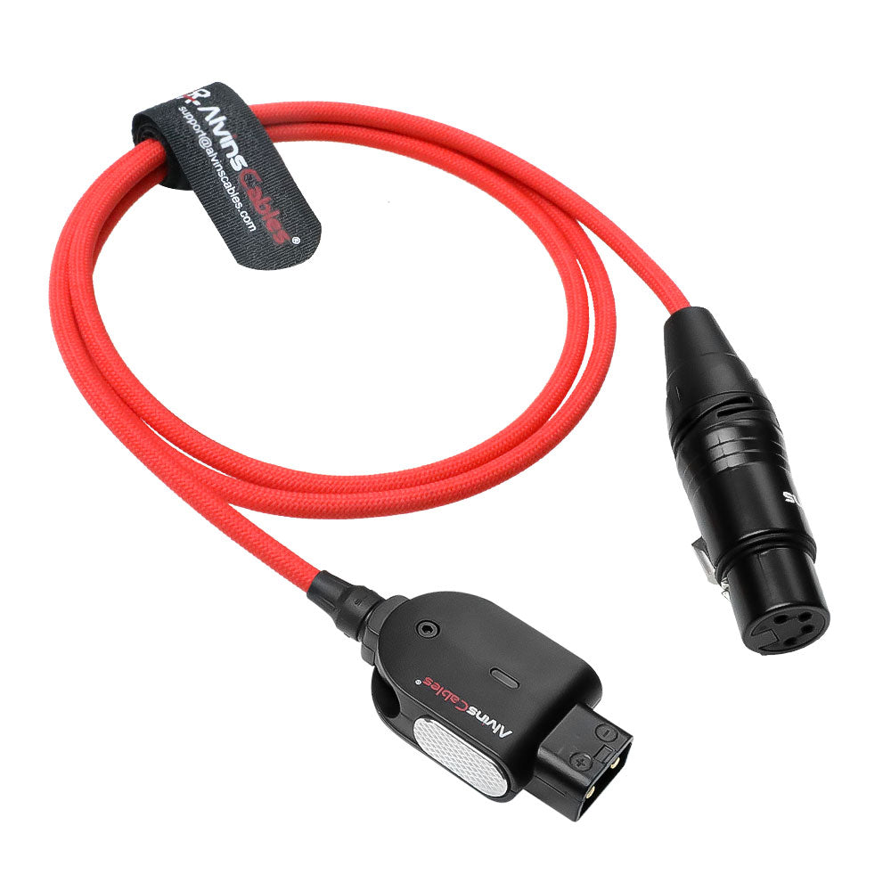 Alvin's Cables Alvins Smart D-Tap to XLR 4 Pin Female Braided Power Cable for Sony VeniceF55|SXS, for Blackmagic URSA Mini Pro, Tvlogic Monitor, Ultra Flexible, 1M|39.4inches