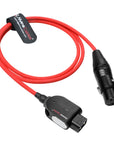 Alvin's Cables Alvins Smart D-Tap to XLR 4 Pin Female Braided Power Cable for Sony VeniceF55|SXS, for Blackmagic URSA Mini Pro, Tvlogic Monitor, Ultra Flexible, 1M|39.4inches