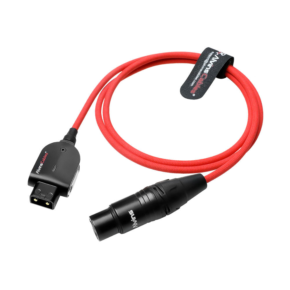 Alvin's Cables Alvins Smart D-Tap to XLR 4 Pin Female Braided Power Cable for Sony VeniceF55|SXS, for Blackmagic URSA Mini Pro, Tvlogic Monitor, Ultra Flexible, 1M|39.4inches