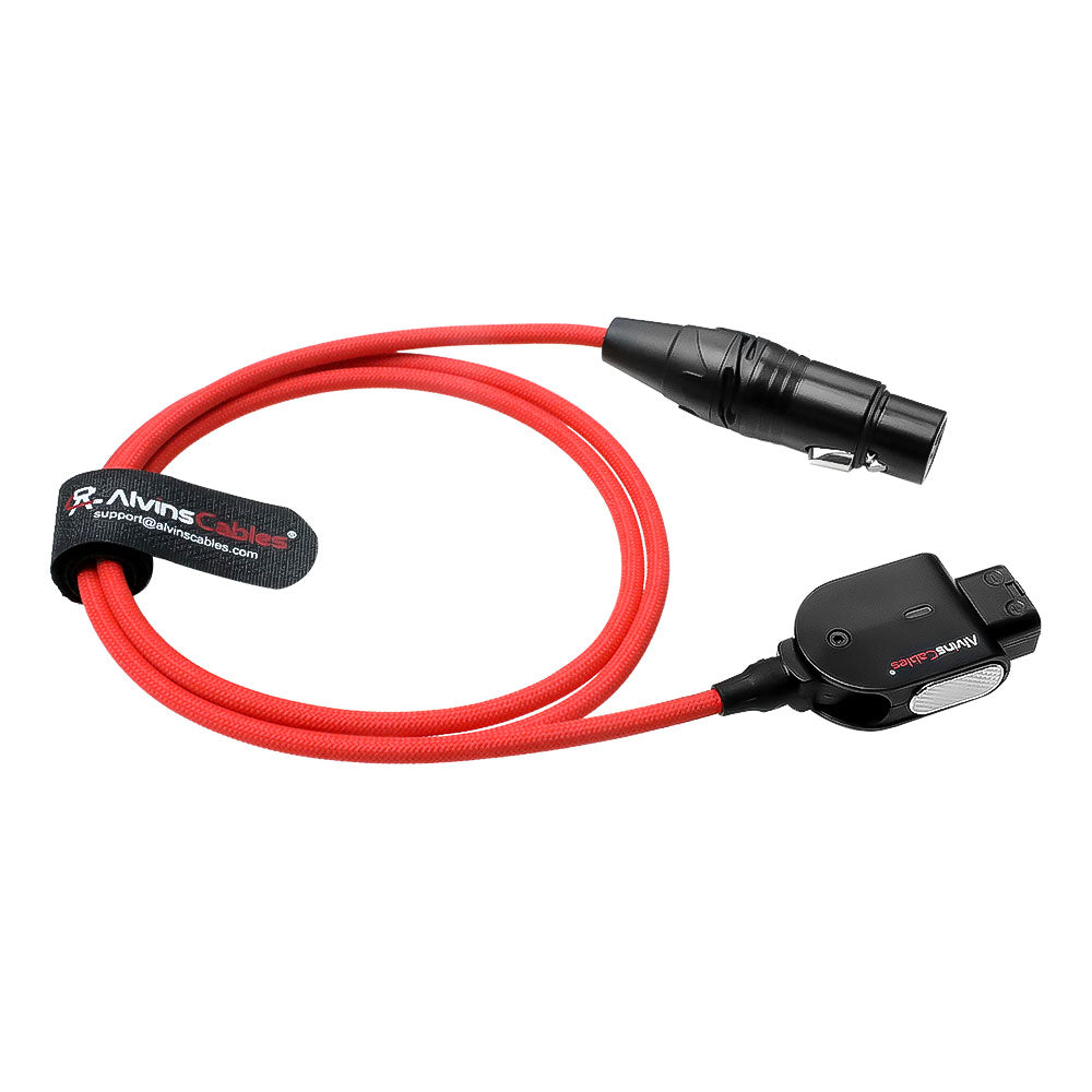 Alvin's Cables Alvins Smart D-Tap to XLR 4 Pin Female Braided Power Cable for Sony VeniceF55|SXS, for Blackmagic URSA Mini Pro, Tvlogic Monitor, Ultra Flexible, 1M|39.4inches