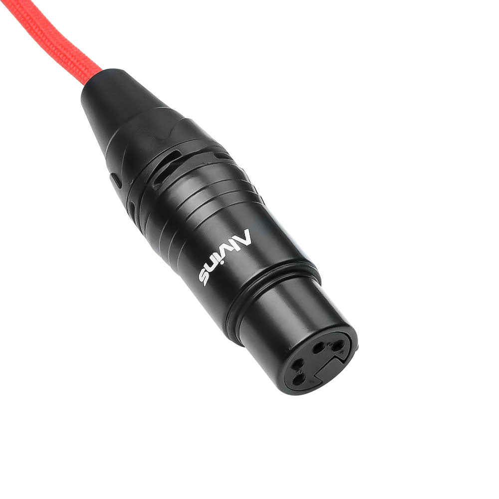 Alvin's Cables Alvins Smart D-Tap to XLR 4 Pin Female Braided Power Cable for Sony VeniceF55|SXS, for Blackmagic URSA Mini Pro, Tvlogic Monitor, Ultra Flexible, 1M|39.4inches