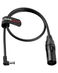 Alvin’s Cables XLR 4 Pin Male to 5.5 2.1mm DC Right Angle Power Cable for Canon C70, Blackmagic Video Assist, Atomos Ninja V 60cm/2ft
