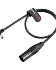 Alvin’s Cables XLR 4 Pin Male to 5.5 2.1mm DC Right Angle Power Cable for Canon C70, Blackmagic Video Assist, Atomos Ninja V 60cm/2ft