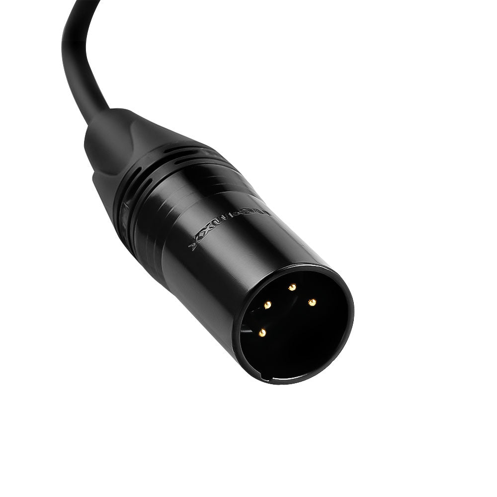 Alvin’s Cables XLR 4 Pin Male to 5.5 2.1mm DC Right Angle Power Cable for Canon C70, Blackmagic Video Assist, Atomos Ninja V 60cm/2ft