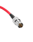 Alvin's Cables 12G Micro BNC to BNC Female Adapter Cable, High Density 4K UHD Video Coaxial Cable, 75 Ohm Ultra-Soft for Blackmagic Video Assist 5" Monitor, Right Angle Micro BNC Red 7.9inches