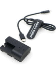 Alvin's Cables LP-E6 Dummy Battery with PD Type-C Power Cable LP-E6 Battery Replacement Cable for Canon EOS 80D 70D 60D 6D 7D2 7D 5DSR 6D2 5D Mark II III IV Cameras