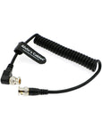 Alvin's Cables 3G HD SDI 75 Ohm BNC Male to BNC Male Coaxial Cable Coiled Cable for Blackmagic BMPCC Video Camera Straight to Right Angle