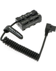 Alvin’s Cables D-tap to Dual-Sided NP-F Dummy Battery Power Adapter Cable for Atomos| SmallHD| Feelworld Monitor, Replacement for Sony NP-F550| F570| F770| F970 Battery