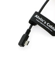 Alvin's Cables USB-C Type-C PD Right Angle to D-tap Power Cable 5V 3A| 9V 2A| 12V 1.5A Quick Charging Cable for Cameras Transmitter 45cm|18inches