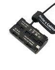 Alvin's Cables NP-F550 Dummy Battery to DC Right Angle Power Cable for Atomos Ninja V | Shinobi | SmallHD | Feelworld Monitor for Sony NP-F550| F770 F970 Dummy Battery