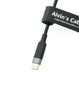 Alvin's Cables PD Type-C to Locking DC 5.5×2.5mm Fast Charging Power Cable for Atomos Ninja V, SmallHD 702 Touch Monitor 1M/39.4inches