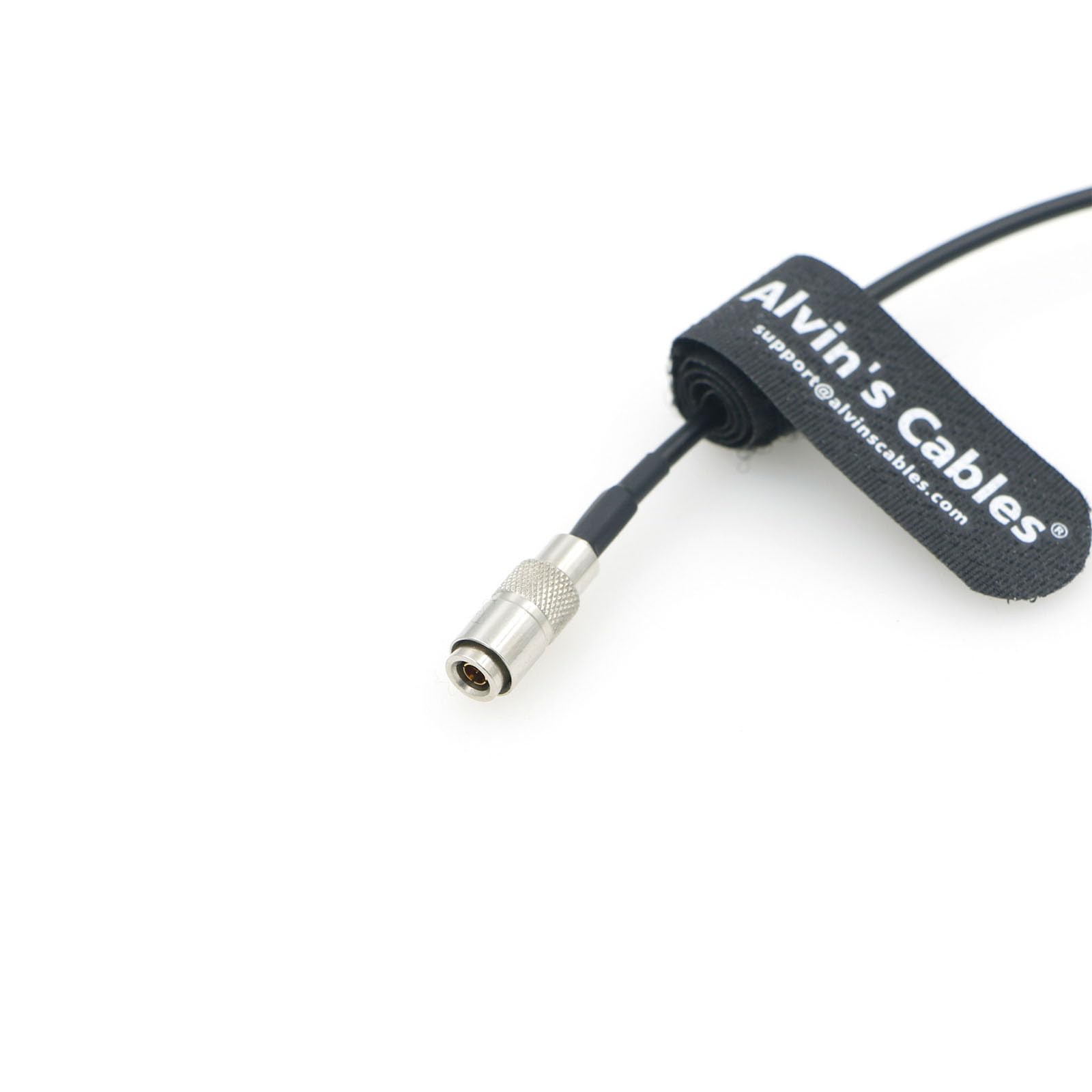 Alvin's Cables Tentacle Sync Ultra-Thin Timecode Cable 3.5mm TRS Right Angle to DIN 1.0/2.3 for Canon EOS R5C 30cm|12inches