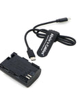 Alvin's Cables LP-E6 Dummy Battery with PD Type-C Power Cable LP-E6 Battery Replacement Cable for Canon EOS 80D 70D 60D 6D 7D2 7D 5DSR 6D2 5D Mark II III IV Cameras