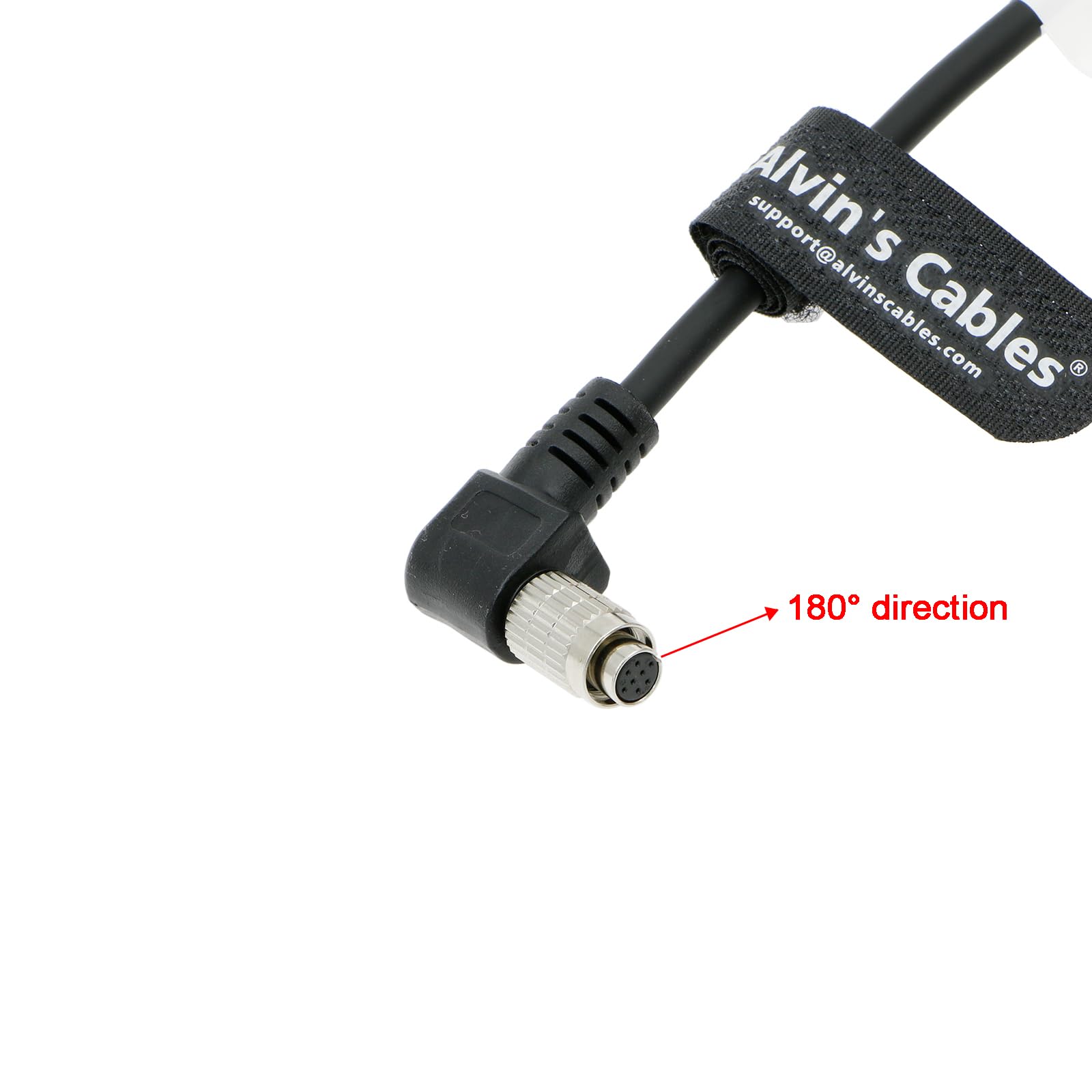 Alvin's Cables Hirose 8 Pin Female HR25-7TP-8S Right Angle to Open End High Flex Cable for IDS, DAHENG Imaging, Allied Vision GigE Industrial Cameras 5m| 16.4ft