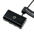 Alvin's Cables NP-F550 Dummy Battery to DC Right Angle Power Cable for Atomos Ninja V | Shinobi | SmallHD | Feelworld Monitor for Sony NP-F550| F770 F970 Dummy Battery