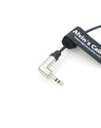 Alvin's Cables Tentacle Sync Ultra-Thin Timecode Cable 3.5mm TRS Right Angle to DIN 1.0/2.3 for Canon EOS R5C 30cm|12inches