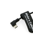 Alvin's Cables USB-C Type-C Right Angle to D-tap Power Cable Regulated 5V Output for Blackmagic Design Micro Converter, Sound Devices Mix Pre II 30cm|12inches