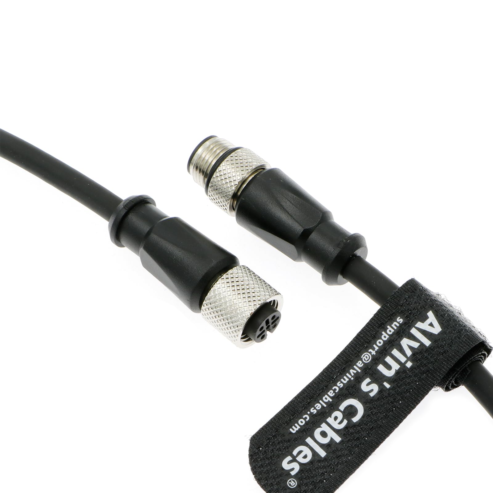 Alvin's Cables M12 A-Code 5 Pin Male to Female Aviation Sensor Connector Industrial Shielded Cable for Sensor Devices| Network 2M/6.5Ft