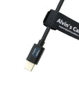 Alvin's Cables BMPCC DC 2.5 * 0.7mm Right Angle to USB-C Type-C PD Power Cable for Blackmagic Design Pocket Cinema Camera 60CM| 23.6 inches