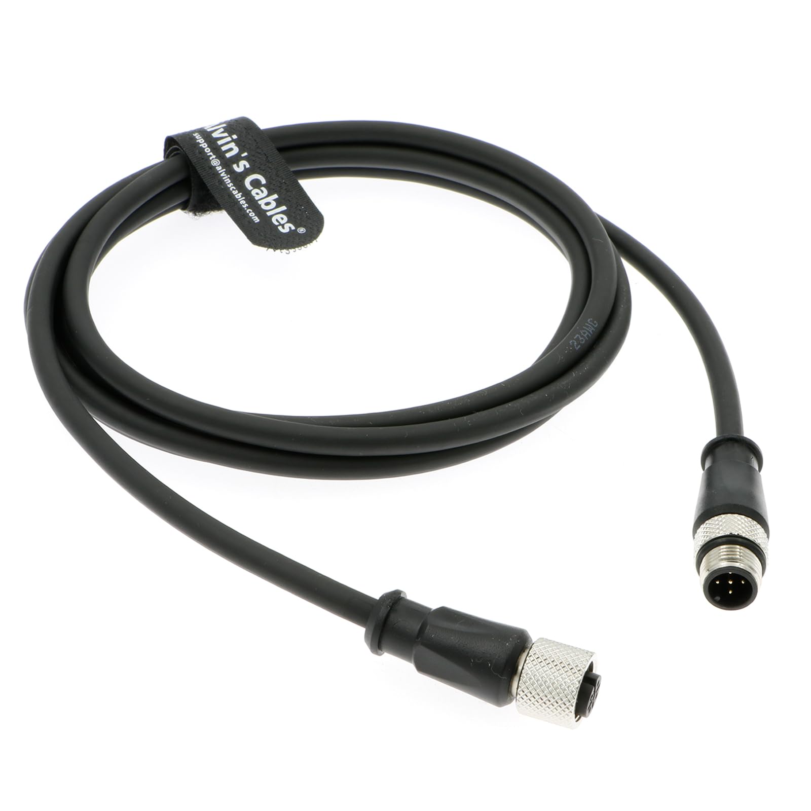 Alvin's Cables M12 A-Code 5 Pin Male to Female Aviation Sensor Connector Industrial Shielded Cable for Sensor Devices| Network 2M/6.5Ft