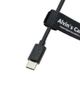Alvin's Cables BMPCC DC 2.5 * 0.7mm Right Angle to USB-C Type-C PD Power Cable for Blackmagic Design Pocket Cinema Camera 60CM| 23.6 inches
