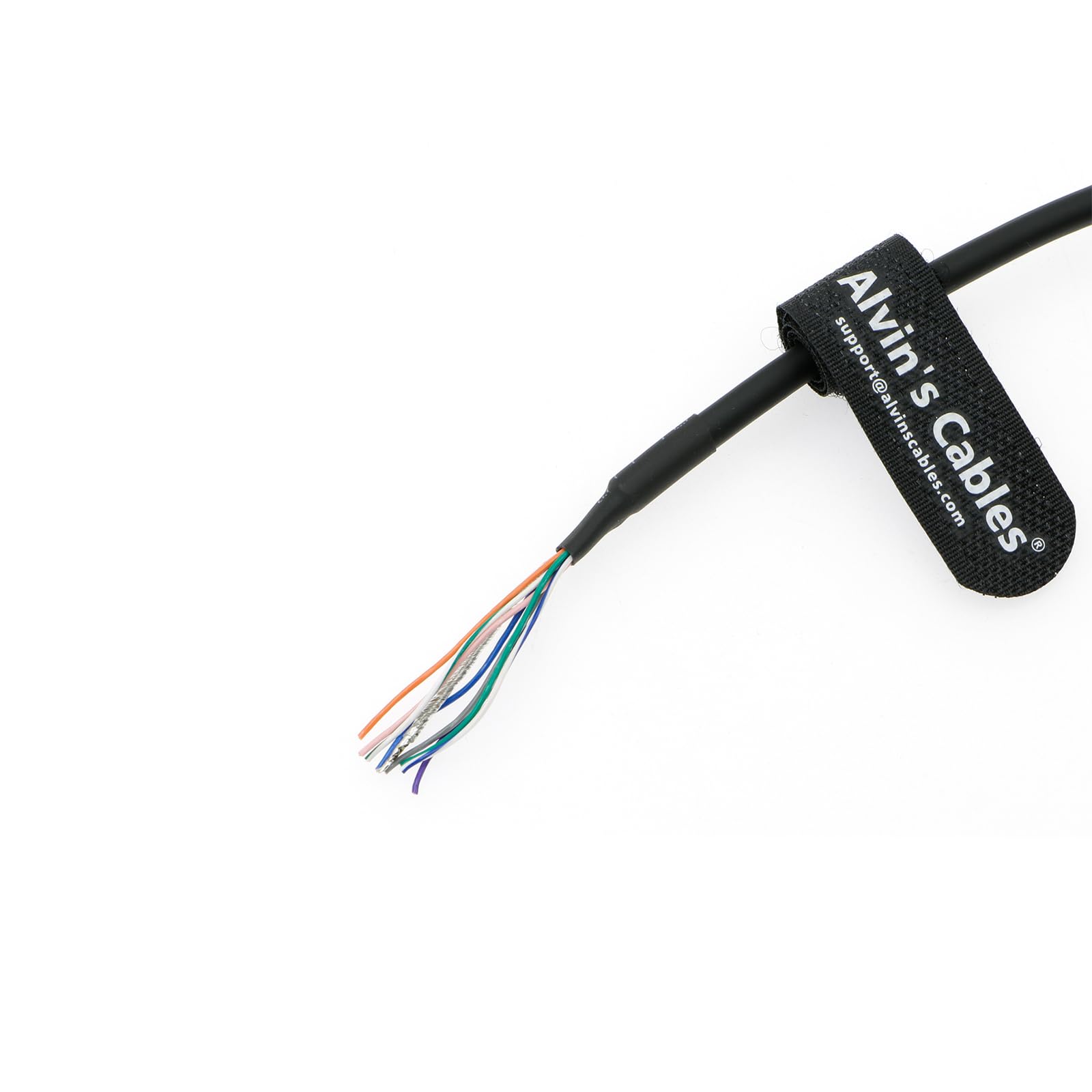 Alvin's Cables Hirose 8 Pin Female HR25-7TP-8S Right Angle to Open End High Flex Cable for IDS, DAHENG Imaging, Allied Vision GigE Industrial Cameras 5m| 16.4ft