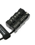 Alvin’s Cables D-tap to Dual-Sided NP-F Dummy Battery Power Adapter Cable for Atomos| SmallHD| Feelworld Monitor, Replacement for Sony NP-F550| F570| F770| F970 Battery